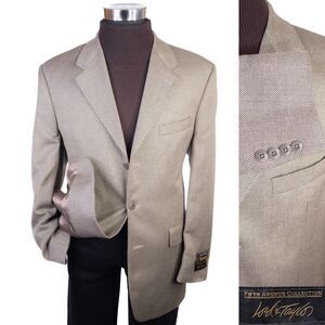Lord & Taylor Sport Coat Jacket Blazer 3-Button Sz 42R Wool/Silk Vent-less NWT